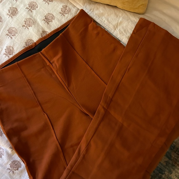 Burnt orange, pleated flare trousers. A New Day, a Target Brand. - Picture 4 of 4